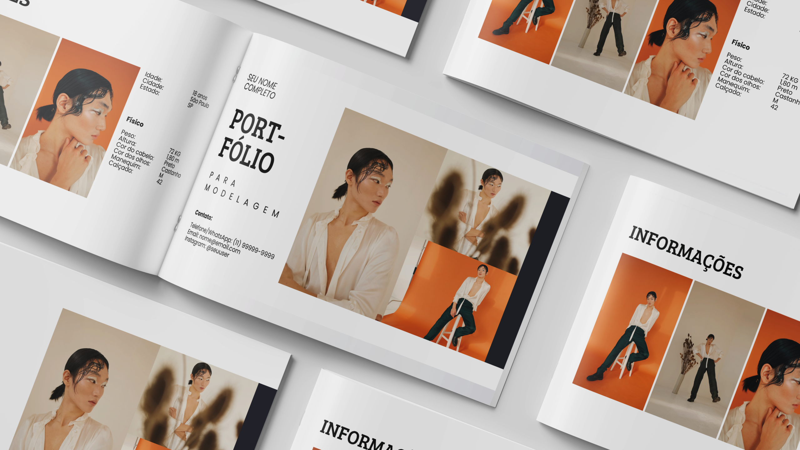 Modelo Editável de Portfólio Profissional